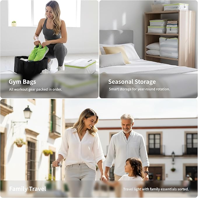 Cipway 5 Set Packing Cubes for Travel Suitcase Organizer for Accessories Luggage Carry On Suitcase Lightweight White