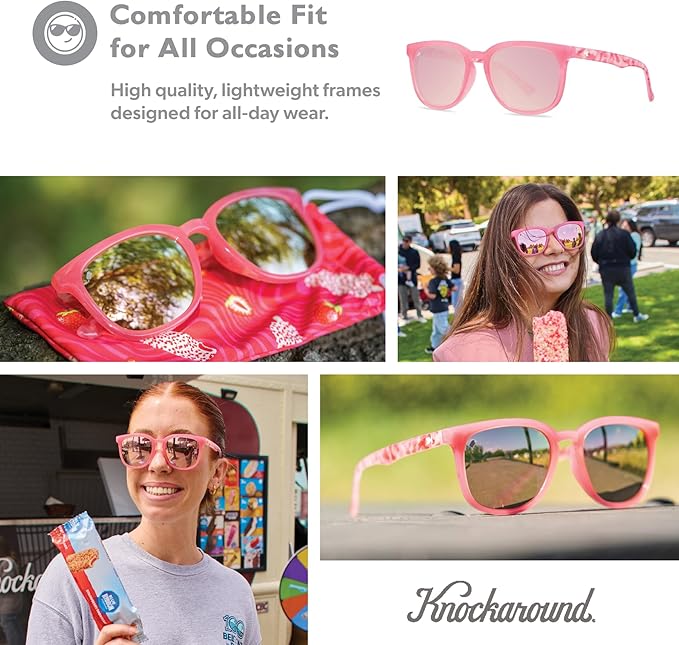 Knockaround Paso Robles Polarized Sunglasses for Women & Men - Impact Resistant Lenses & Full UV400 Protection