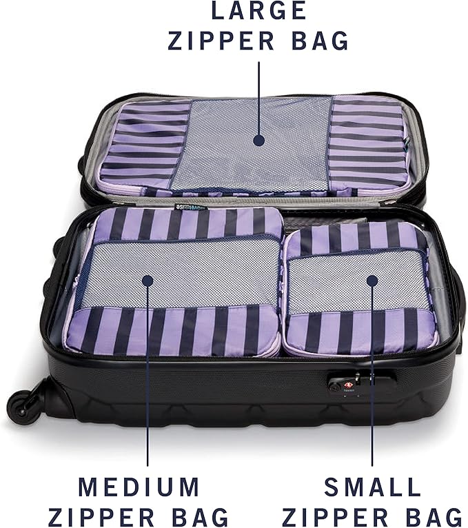 TravelWise Packing Cubes, Navy Stripes, Set (5262370)