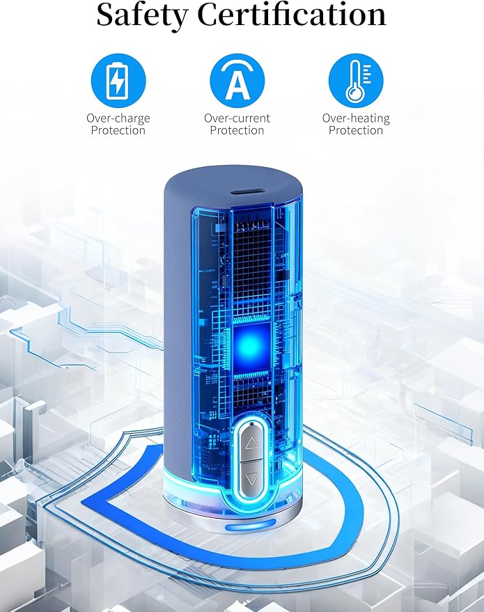 Seniny Electric Travel Umbrella with Intelligent Open Close, Rechargeable Umbrellas for Rain Windproof, Automatic Portable & Compact Umbrella with Reflective Stripe