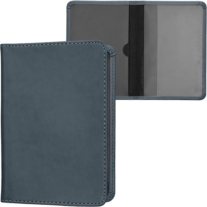 kwmobile Registration and Insurance Holder - Car Document Holder for Vehicle Documents and Cards - PU Leather - Black