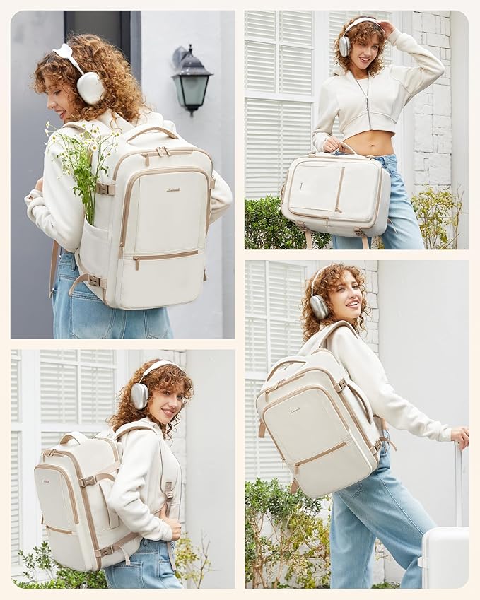 LOVEVOOK Travel Backpack for Women & Men with Waist Belt, 60L Large Carry On Backpack Airline Personal Item Weekender Bag, Water Resistant Laptop Backpacks with 3 Packing Cubes for Travel Essentials