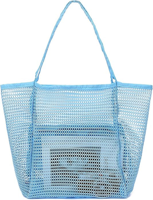 Mesh Beach Bag for Women, Casual Hobo Bags Large Beach Tote for Pool Travel Cruise Vacation Essentials