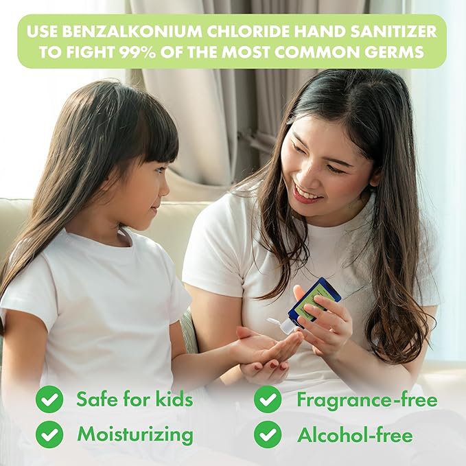 Terra Pure Hotel Hand Sanitizer Gel | Mini Hand Sanitizer Bulk | Alcohol-Free with Organic Aloe Vera | 1oz Bottles