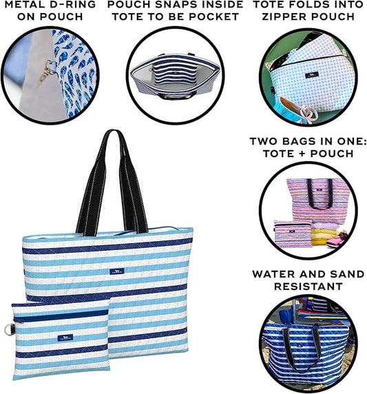 SCOUT Plus 1 Foldable Travel Bag, 2 Bags in 1, Tote Folds into Zipper Pouch