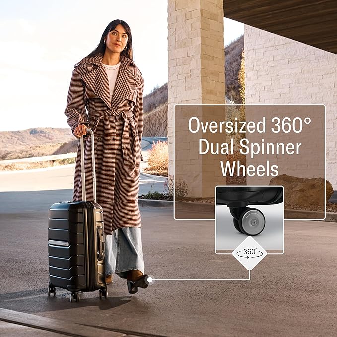 Samsonite Freeform 28-Inch Large Luggage with Dual 360° Spinner Wheels - Checked Suitcase - TSA Lock, Airline-Approved - Lightweight Durable Polypropylene Expandable Hardshell - White