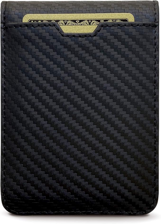 Vaultskin MANHATTAN Slim RFID Blocking Bifold Leather Wallet for Men - Minimalist Front Pocket Card Holder, Holds 9 Cards & Cash, Premium Italian Leather