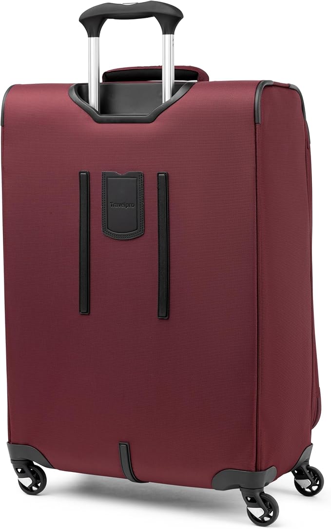 Travelpro Maxlite 5 Softside Expandable Checked Luggage with Spinner Wheels, Lightweight, 25-Inch — Burgundy