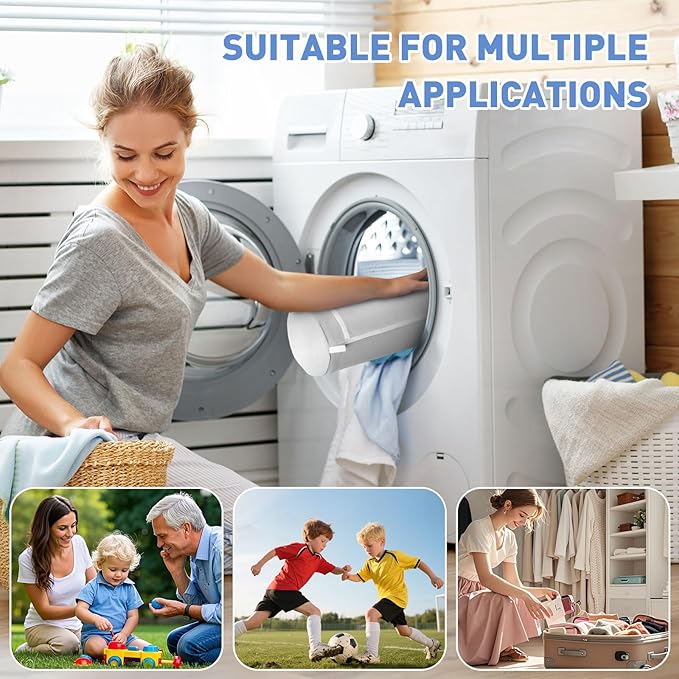 Shoe Washing Machine Bag for Washer and Dryer - Reusable Lint-free, Large Laundry Shoe Bag for Sneakers Tennis Home Washing Kit, Includes Shoe Trees to Prevent Deformation, Grey 2pcs