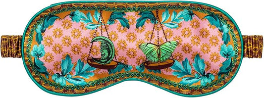 slip Pure Silk Sleep Mask - 100% Pure 22 Momme Mulberry Silk Eye Mask - Comfortable Sleeping Mask with Elastic Band, Zodiac Collection: Libra