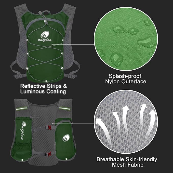 Small Lightweight Running Hydration Vest with 2L Water Bladder for Race, Lightweight Water Backpack Hydropack for Hiking