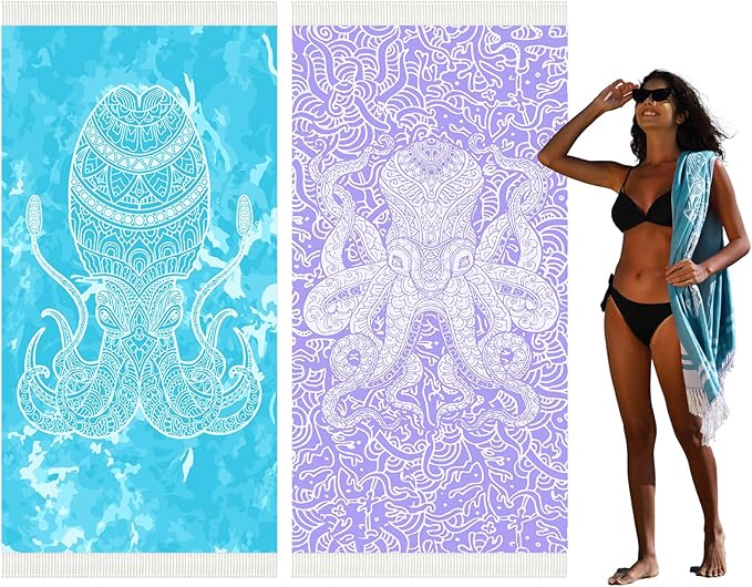 Thin Turkish Beach Towel Lightweight Quick Dry Absorbent Cotton Bathroom Bath Pool Swim Towels Extra Large Oversized Sand Free Beach Accessories Essentials Cloud Gifts for Adult