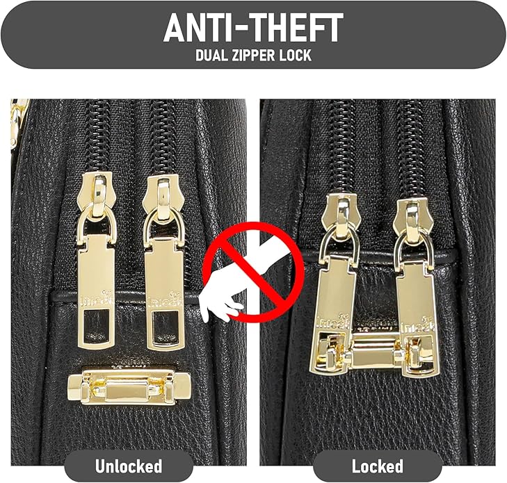 INICAT Travel Small Crossbody Sling Bags Women Cross Body Purses Passport Holder Vegan Leather Fanny Packs Birthday Gifts
