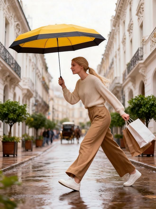 Super Compact Auto Umbrella - Your Lifetime Pocket Companion, UPF 50+ Sun & Rain Protection, Fits Any Purse, Lightweight Travel Essential