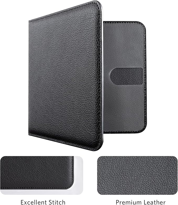 CoBak Car Registration and Insurance Holder - Men and Women Small Lightweight Vehicle Glove Box Car Organizer, Auto Truck Comparment Accessories Case for Essential Document, Driver License (Black)