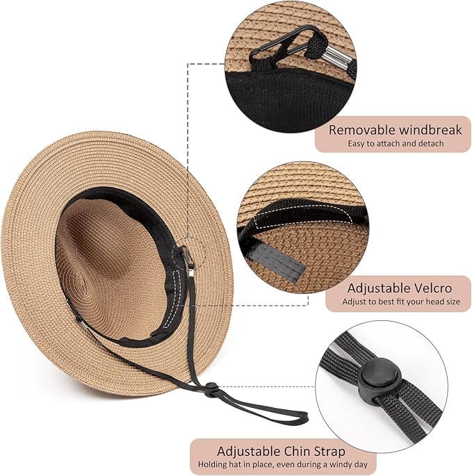 DRESHOW Women Straw Panama Hat