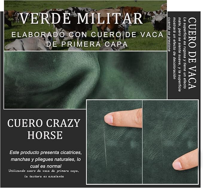 CONTACTS Full Grain Leather Family Passport Holder for 4 Airtag Passport Wallet RFID Blocking Travel Passport Cover with 4 Passport Slot, 6 Card Slot (Green)