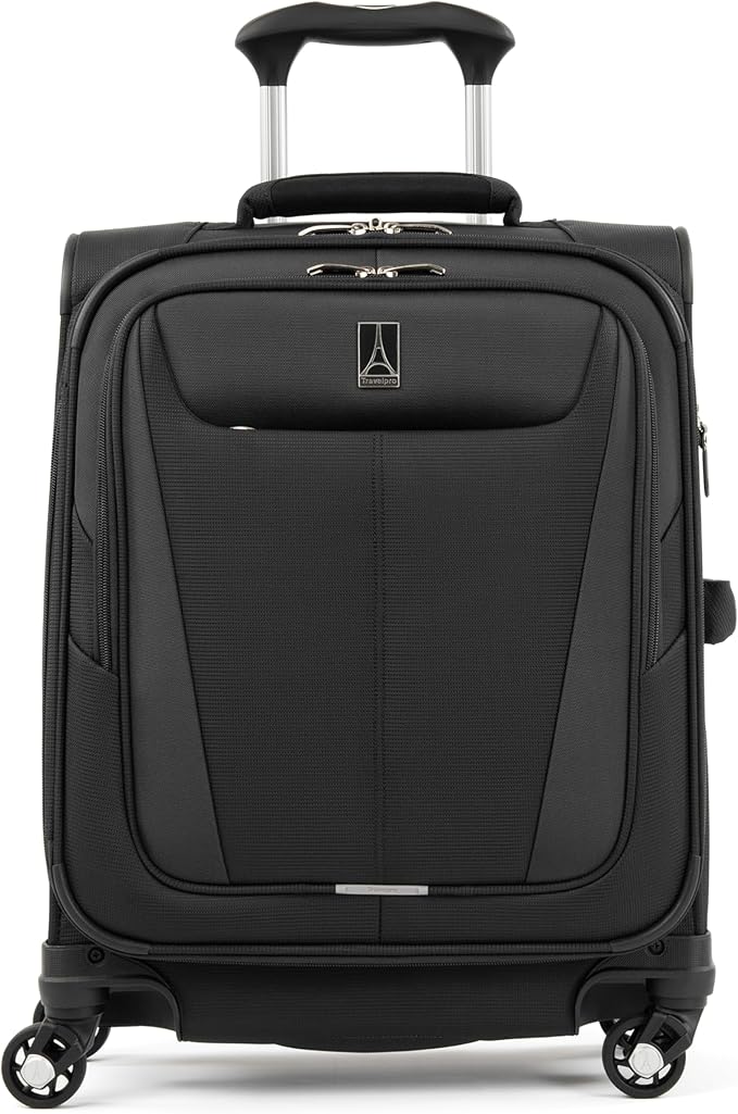 Travelpro Maxlite 5 Softside Expandable Luggage with 4 Spinner Wheels, Lightweight Suitcase, Men and Women, International, Black, Carry-on 19-Inch