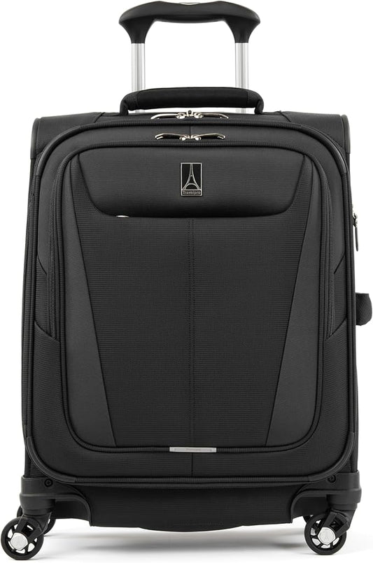 Travelpro Maxlite 5 Softside Expandable Luggage with 4 Spinner Wheels, Lightweight Suitcase, Men and Women, International, Black, Carry-on 19-Inch
