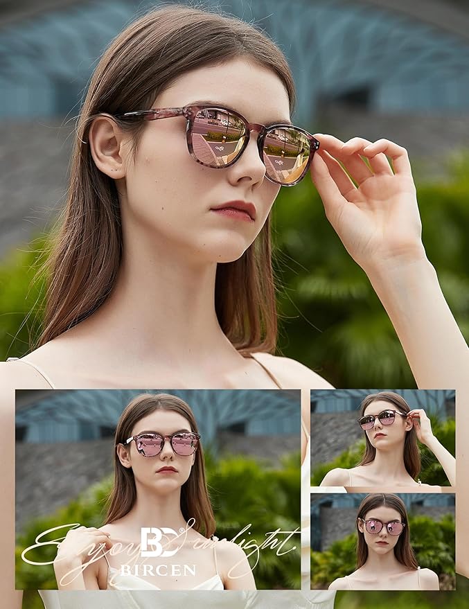 Polarized Sunglasses For Women UV - Protection Womens Trendy Fashion Large Shades With Acetate Frame BC2110