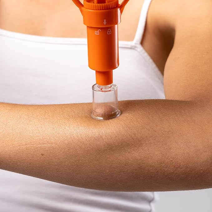 Ven-Ex Snake Bite & Bee Sting Kit – Portable Venom Extractor Pump with Tourniquet, One-Hand Operation, Bonus CPR Face Shield, Outdoor First Aid for Hiking, Camping & Backpacking