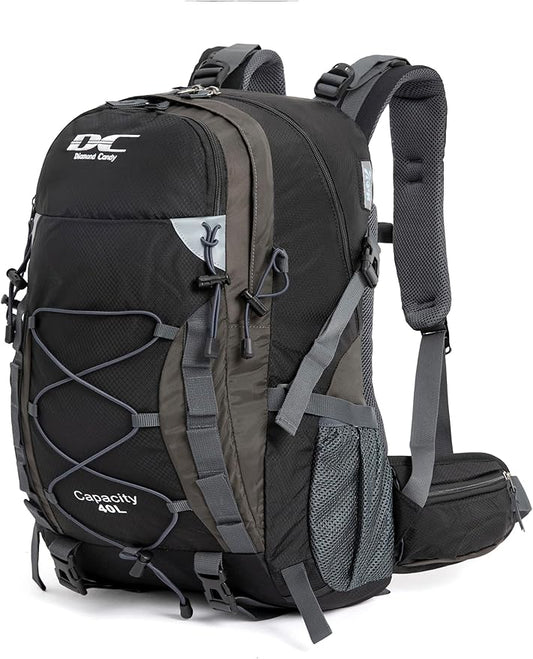 Diamond Candy Waterproof Hiking Backpack for Men and Women, Lightweight Day Pack for Travel Camping