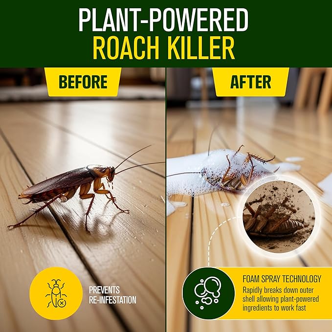 Green Guard Pest Control Spray - Indoor & Outdoor Killer of Ants, Roaches, Spiders & Other Crawling Insects, Safe Around Children & Pets, Plant-Based, Pleasant Scent (Citro Force, 32oz)