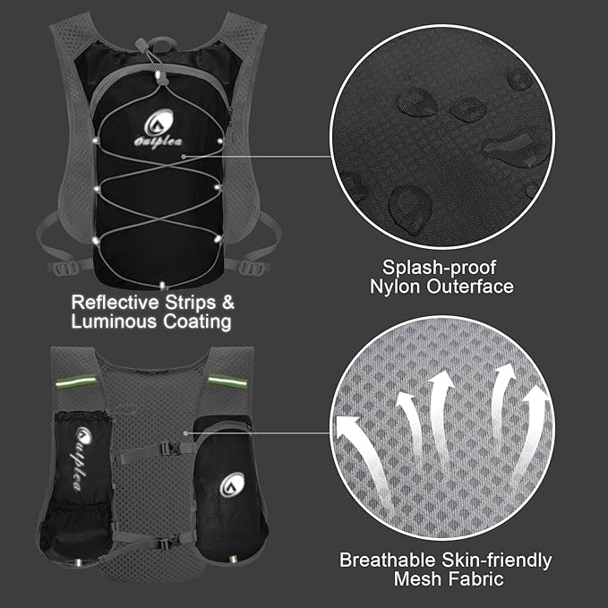 Small Lightweight Running Hydration Vest with 2L Water Bladder for Race, Lightweight Water Backpack Hydropack for Hiking