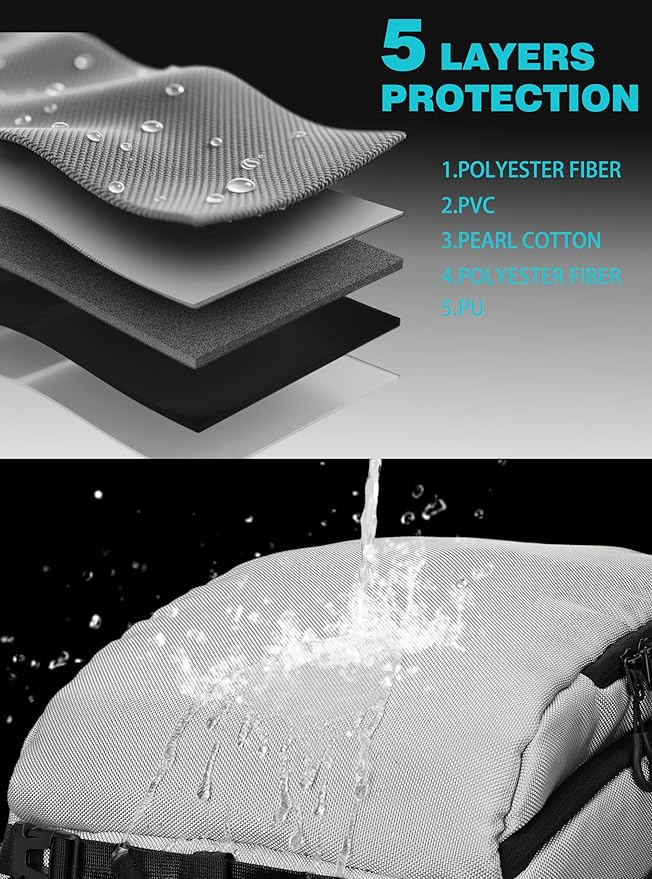 New Ski/Snowboard Boot Bag/Skating Bag | Excellent for Store and Transport Gear, Helmet, Goggles & Accessories | Travel with Waterproof Exterior, Reflective Strip for Men, Women (Silver)