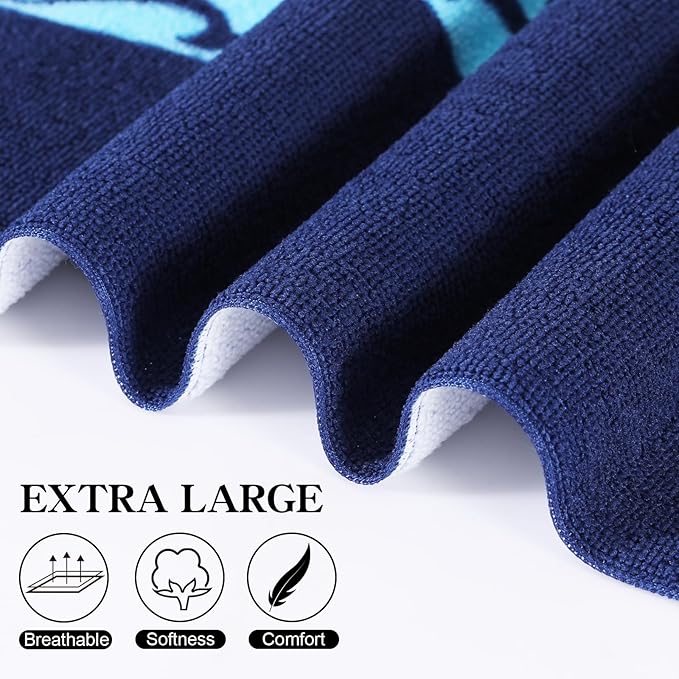 6 Packs Oversized Terry Beach Towel Set 36 x 72 Soft Thin Extra Large Big Pool Camping Swim Bulk Towels Blanket Clearance XL Travel Adult Essentials Cruise Accessories Must Haves Vacation Necessities