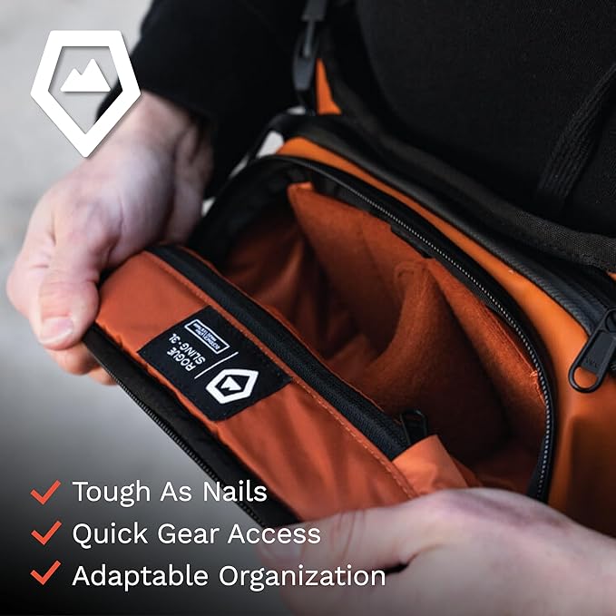 WANDRD ROGUE V1 3L Sling: Compact Camera Sling and Crossbody Bag with Fast Access, 3-Way Carry– Lightweight Everyday Bag Great for Travel, Photography, and Daily Use (Sedona Orange)