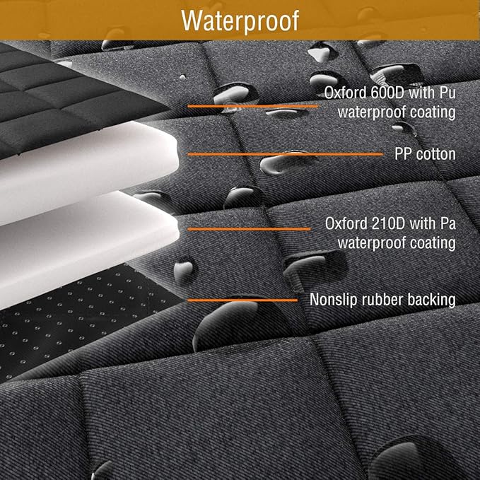 Active Pets Blue Standard Dog Car Hammock Back Seat Cover, Waterproof Backseat Cover Protector for Truck Bench Rear of Sedans or SUVs, Essential Pet Supplies Vacuum or Wipe Clean, Machine Washable