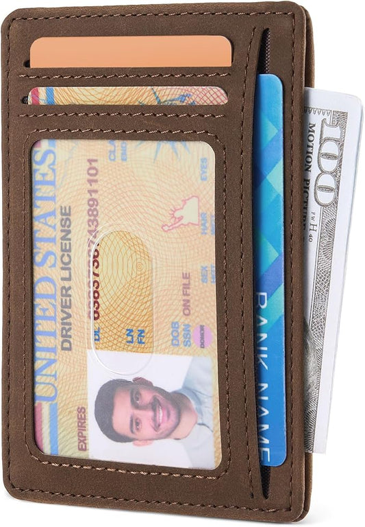 Espera Slim Minimalist Wallet for Men and Women, RFID Blocking Credit Card Holder, Thin Front Pocket Travel ID Case, Gifts for Men