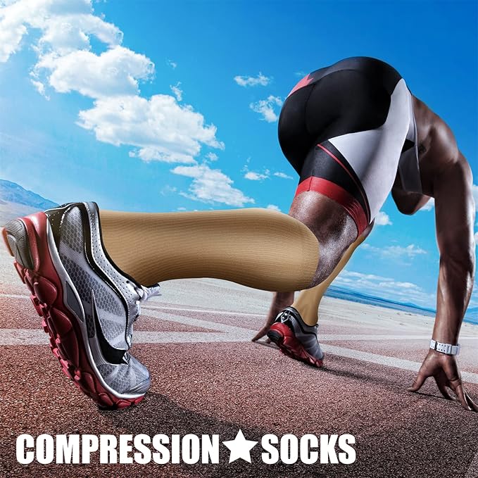 CHARMKING Compression Socks for Women and Men Circulation 4 Pairs 15-20 mmHg Best Support for Athletic Running Cycling