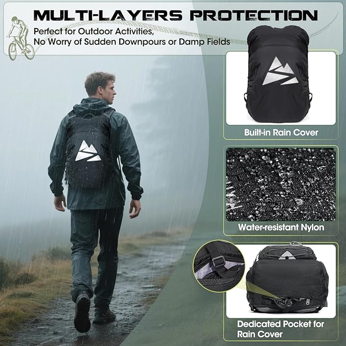 Hydration Backpack with Water Bladder, 18L Lightweight Hiking Backpack for Women&Men Small Insulated Hydration Water Pack for Hiking, Running, Cycling, Biking