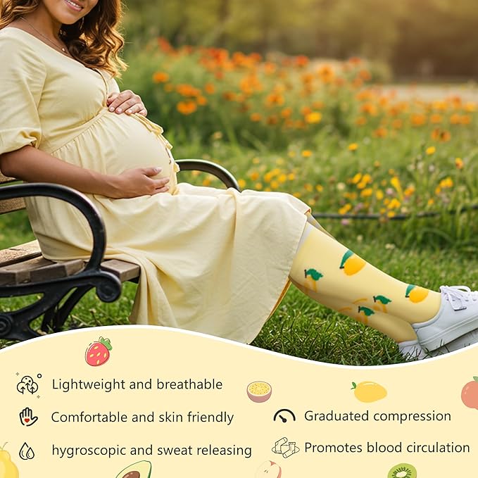 fenglaoda Compression Socks for Women Men Support Circulation 6 Pairs Socks For Nurse, Travel, Flight