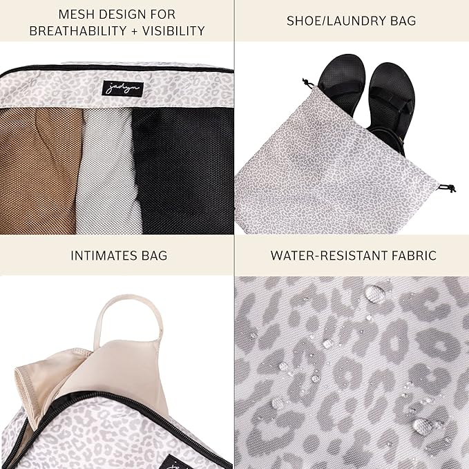 Jadyn Packing Cubes for Travel, 6-Piece Large Packing Cube Organizer Set for Suitcase, Duffel Bag, Luggage, Multiple Sizes Travel Essentials (Desert Leopard)