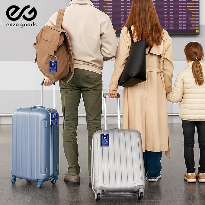 Personalized Luggage Tag | Custom Luggage Tags for Suitcases | Kids Backpack Tag | 10 Color Options & Choose Font, Font Color