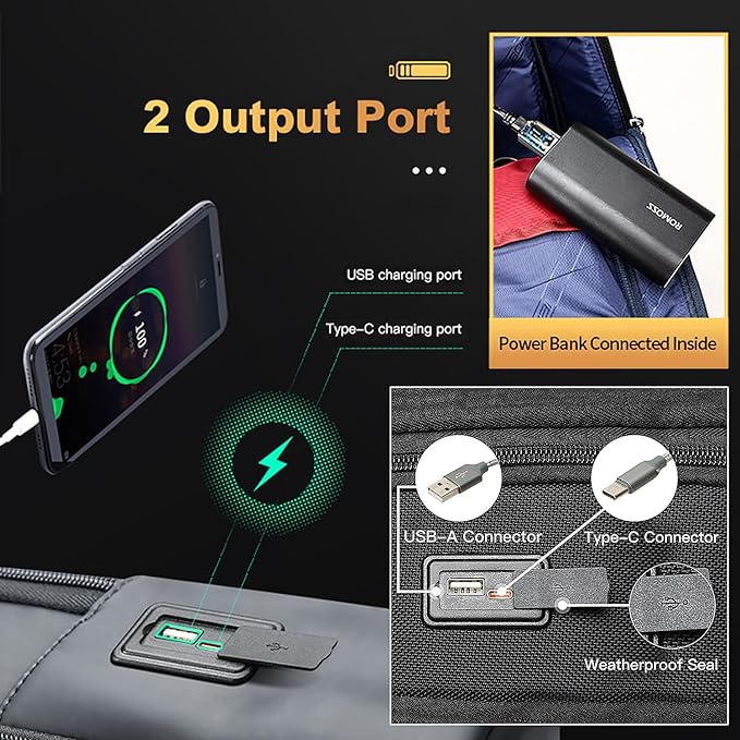 BOPai Slim Laptop Thin Business Backpack with Bottle Holder USB Charging Professional for Men Notebook Work Office Anti Theft Smart Computer 15-15.6 inch Back pack Light Black