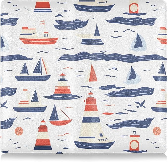 Bolaz Sailboats Car Registration and Insurance Holder Leather Vehicle Document Glove Box Organizer for License Cards Accessories