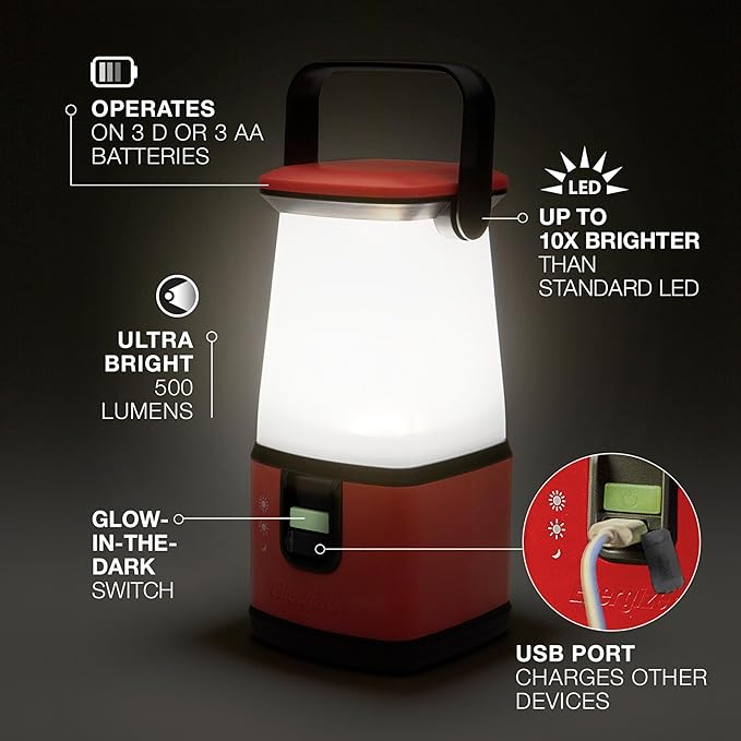 ENERGIZER WeatheReady LED Camping Lantern PRO-360, IPX4 Water Resistant Tent Light, Ultra Bright Battery Powered Lanterns for Camping, Outdoors, Emergency Power Outage