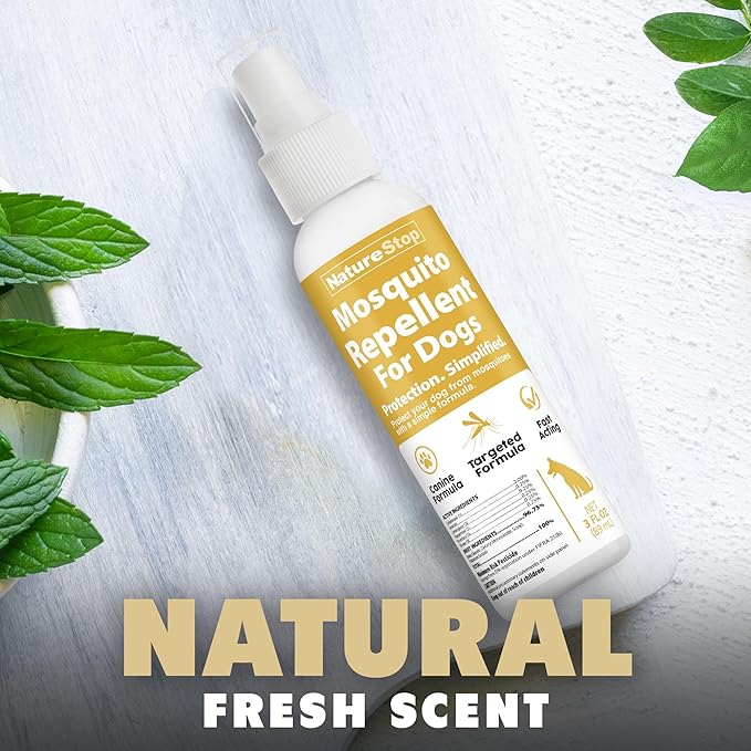 Mosquito Repellent Spray for Dogs, DEET-Free Travel-Size Bug Spray for Outdoor Protection, 3 oz