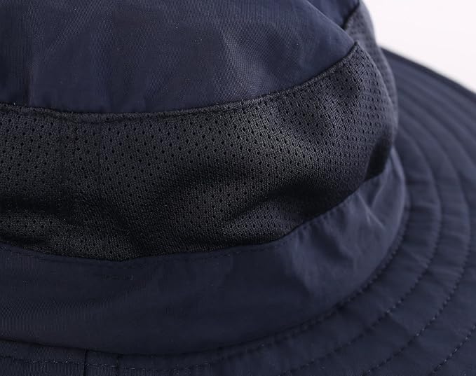 Home Prefer Outdoor UPF50+ Mesh Sun Hat Wide Brim Fishing Hat with Neck Flap Sun Hat for Men Women