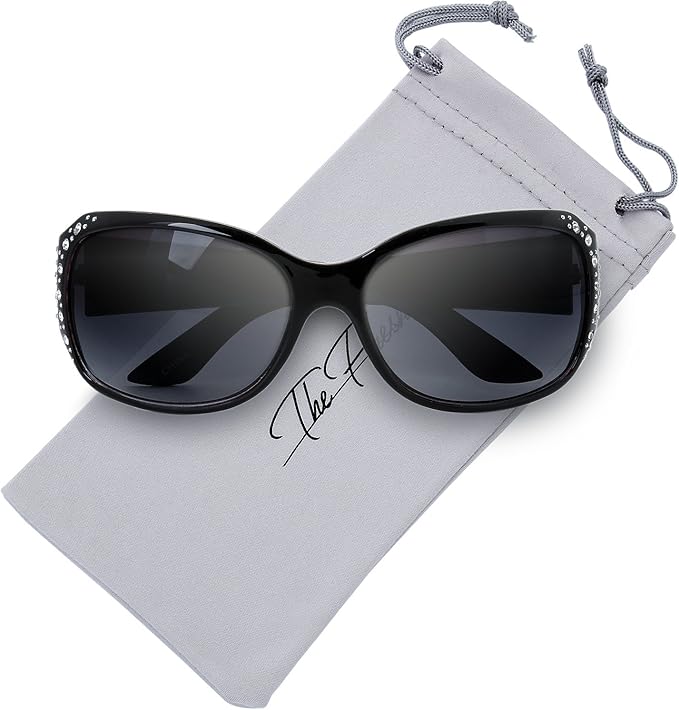 The Fresh Trendy Classic Women Hot Fashion Rhinestones Sunglasses with Gift Box
