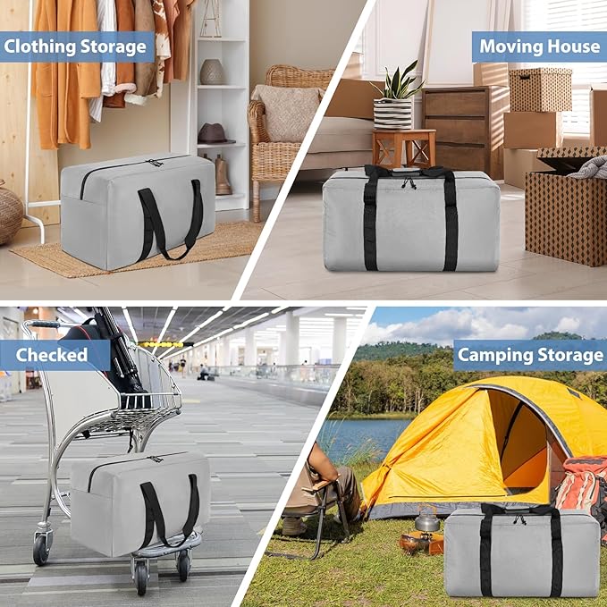 Large Travel Duffle Bag, 80L Gear Bag for Men and Women, Storage Bag Ideal for Overnight Camping and Weekend Getaways