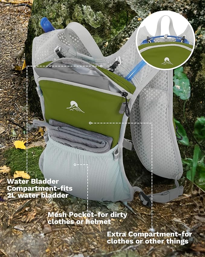 Running Vest for Women and Men, Hydration Running Backpack, Runners Vest, Hydration Vest, with Front Phone Holder, Adjustable Chest and Waist Strap