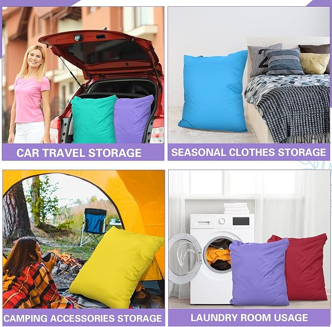 SATINIOR 5 Pcs Large Travel Laundry Bags with Handle Waterproof Washable Dirty Clothes Bags