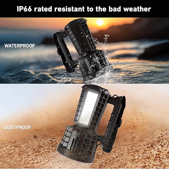 VAVOFO 2000LM Rechargeable LED Lantern, Camping Essentials Flashlight,Stepless Dimming, 10000mAh Power Bank, IP66 Waterproof, Long Running Spot Light for Hurricane, Power Outages, Hiking