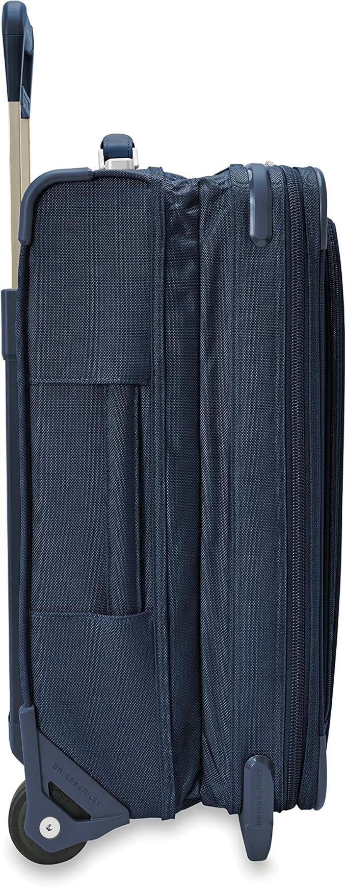 Briggs & Riley Essential 22" 2-Wheel Expandable Carry On - Luggage for Travel, Suitcases with Wheels, Softside Rolling Bag for Men & Women, Self-Repairing Zipper - Baseline Collection, Navy