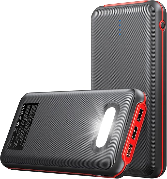 Portable Charger, 30000mAh 22.5W Fast Charging Power Bank with Flashlight and 4 Outputs, USB C External Charger, Travel Essential Battery Pack for iPhone, Galaxy, LG, Pad Mini, Tablet, and More